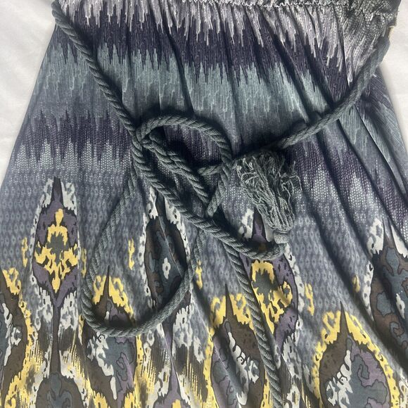 Urban Mango Womens Med Mini Dress Off Shoulder Flare Sleeve Rope Tie Fit & Flare - Picture 4 of 6